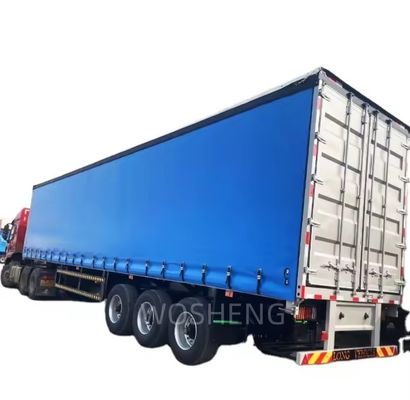 Wosheng 3 оси 40ft 45ft PVC водонепроницаемый шторный боковой полуприцеп для экспресс и логистики
