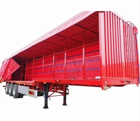 Специально разработанный Wosheng 3 Axle Side Curtain Semi Trailer с двойной линейной тормозной системой WABCO