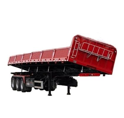 Wosheng Tri-Axle Side Dump Trailer с гидравлическим подъемом и размерами 13000*2550*2900 мм