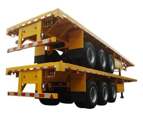 Специализируется на Flatdeck Flatboy Flatbed Semi Trailer для грузовых автомобилей Треугольные шины