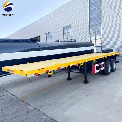 Плоскоподвижный полуприцеп 3 оси 4 оси 20FT 40FT для безопасной и плавной транспортировки контейнеров