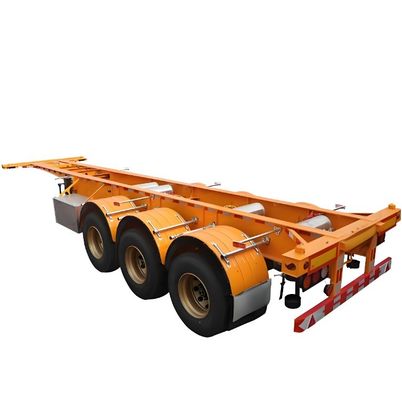 Прямая доставка 3 оси специальный стальной скелет полуприцеп с 12R22.5 * 12pcs шины