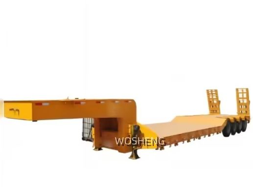 Wosheng 4 осей 16 колес низкий кровать полуприцеп для перевозки тяжелого оборудования