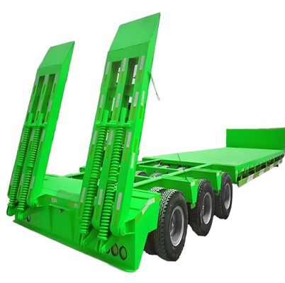 40ft Lowbody Low Bed Semi Truck Trailer с пандусом и SAF/FUWA/BPW/WOSHENG осями