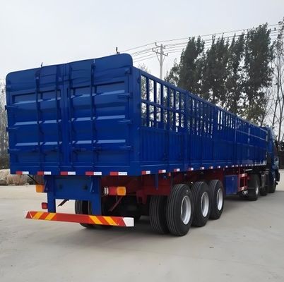 12400x2500x3650mm 60T/80T 3 оси ограждения полуприцеп Подходит для грузов и скота