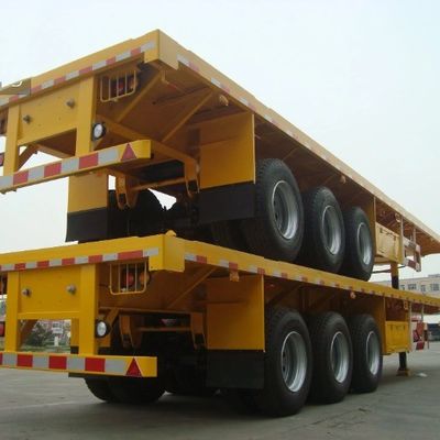 13тонны*3 оси Тяжелый плоский полуприцеп для перевозки 20FT 40FT контейнеров