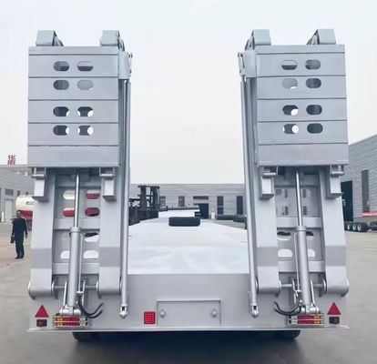 Настраиваемый 13000x2500x1100 4-осевой полуприцеп Lowboy для перевозки тяжелого оборудования