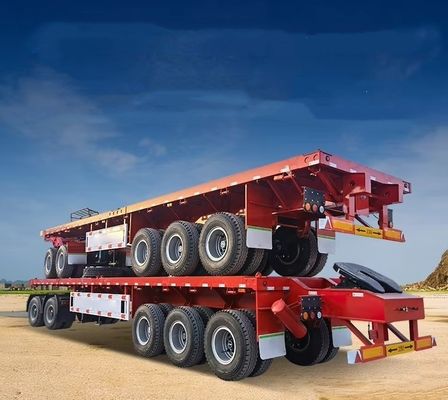 20FT 40FT двойной ссылки плоскостольный полуприцеп грузовика с и AIR/механической подвеской