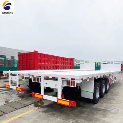 20/40/45ft Container Flatbed Semi Trailer с 2-3 осями и большой грузоподъемностью