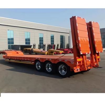 3 оси Lowbed Lowboy полуприцеп с двойной системой торможения и 16000x2500x1100 мм