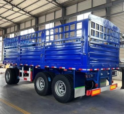 Q345 Прицеп из углеродной стали с 2 осями и 3 осями с 30 тоннами грузоподъемности и боковой стенкой