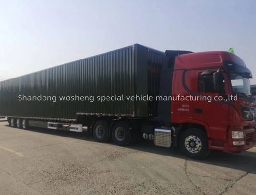 Wosheng 3 Axle Logistics Wingspan Van Semi Trailer с шинами 12R22.5 и осями 13T/16T