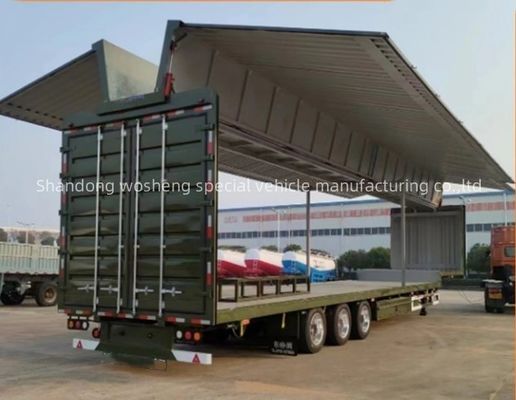 Wosheng 3 Axle Logistics Wingspan Van Semi Trailer с шинами 12R22.5 и осями 13T/16T