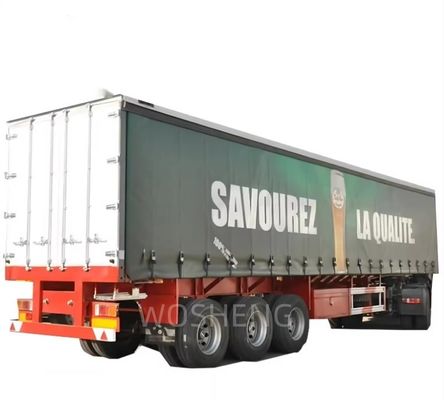 Wosheng 3 оси 40ft 45ft ПВХ платформы шторы боковой полуприцеп с воздушной подвеской