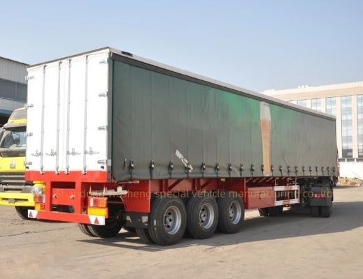 Wosheng 3 оси 40ft 45ft ПВХ платформы шторы боковой полуприцеп с воздушной подвеской