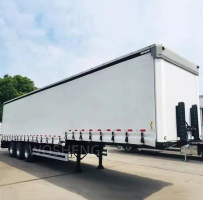 Wosheng 3 оси 40ft 45ft шторы боковой полуприцеп для универсального и грузового транспорта