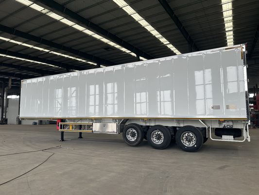 Q345B / T700 Стальной основной балл 3 оси Холодный фургон полуприцеп для перевозки грузов
