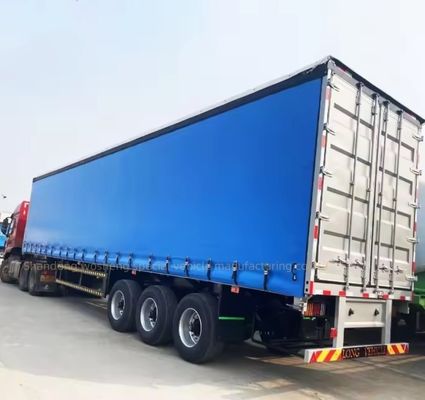 Wosheng 3 оси 40ft 45ft PVC водонепроницаемый шторный боковой полуприцеп для экспресс и логистики