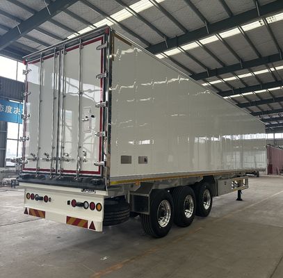 Q345B / T700 Стальной основной балл 3 оси Холодный фургон полуприцеп для перевозки грузов