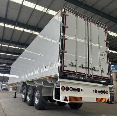 Q345B / T700 Стальной основной балл 3 оси Холодный фургон полуприцеп для перевозки грузов