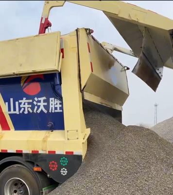Стальной WOSHENG 3 оси Автоматический ремень разгрузки Crawler Dump Semi Truck Trailer