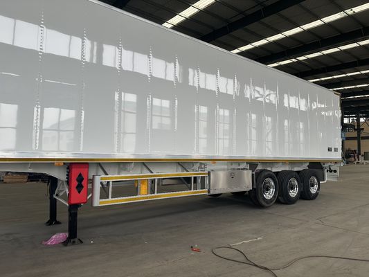 Q345B / T700 Стальной основной балл 3 оси Холодный фургон полуприцеп для перевозки грузов