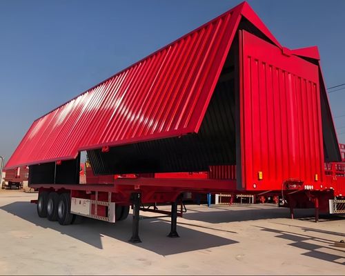60 тонн вместимостью 13 метров специальный дизайн фургон полуприцеп с Q345B T700 Rim 9.0-22.5