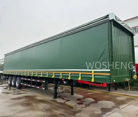40ft 45ft ПВХ занавес боковой полуприцеп боковой занавес скользящий грузовик прицепы Wosheng