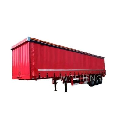 Специально разработанный Wosheng 3 Axle Side Curtain Semi Trailer с двойной линейной тормозной системой WABCO