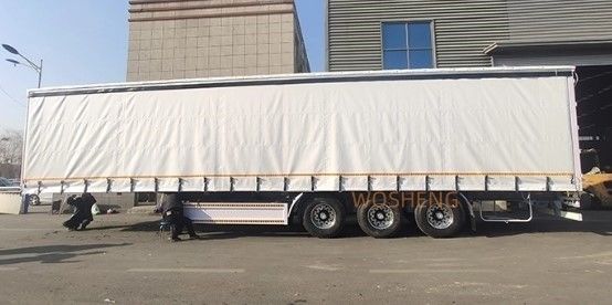 OTTC 3 оси 40ft 45ft белый занавес боковой скользящий грузовик полуприцеп для российского рынка
