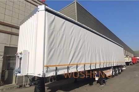 40-50 тонн 3 оси Белый 40ft 45ft PVC занавес боковой грузовик полуприцеп для грузовика прицеп