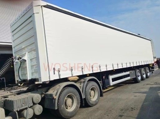 40ft 45ft ПВХ боковой занавес полуприцеп 3 оси белый занавес-боковый скользящий грузовик прицепы