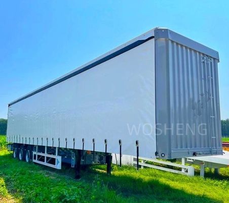 40ft 45ft ПВХ боковой занавес полуприцеп 3 оси белый занавес-боковый скользящий грузовик прицепы