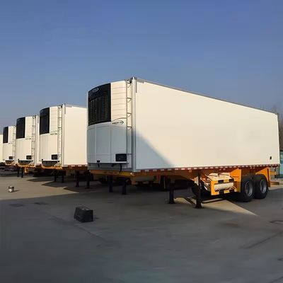 Q345B T700 Материал тяжелой нагрузки 45FT холодильный фургонный полуприцеп с силовым агрегатом Reefer