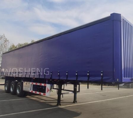 WABCO-ABS тормозные оборудованы 3 оси 40ft 45ft Синий занавес боковой полуприцеп от Wosheng
