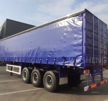 WABCO-ABS тормозные оборудованы 3 оси 40ft 45ft Синий занавес боковой полуприцеп от Wosheng