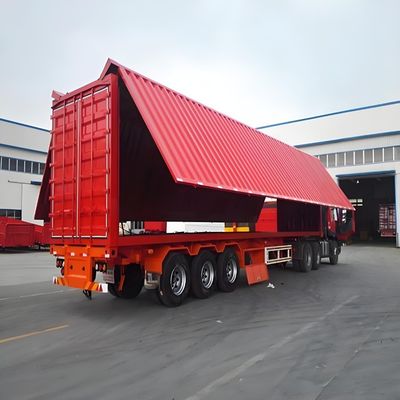 Шина 12R22.5 12 единиц Стальной логистической полуприцеп с размахом крыльев