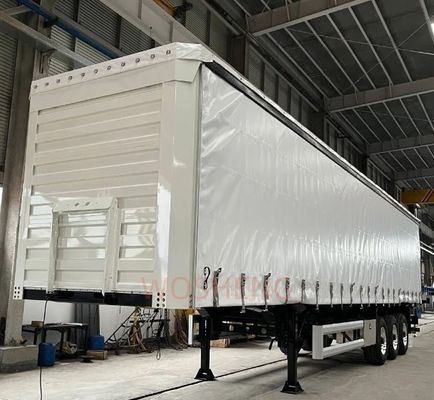 40 т Максимальная полезная нагрузка Трехосная закрытая грузовая коробка полуприцеп с настраиваемым боковым занавесом