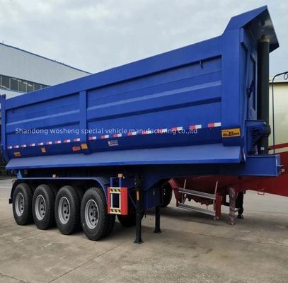 Wosheng 3 Оси 4 Оси полуприцеп 60 тонн Задняя сброс гидравлический цилиндр наклонитель грузовик Прицеп