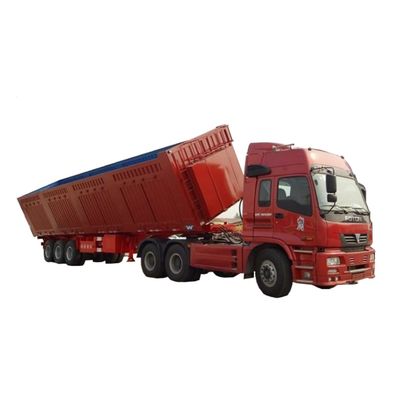 40-100 тонн Максимальная полезная нагрузка 12.00R22.5/11.00R20 Шина Боковая свалка грузовик наклонитель полуприцеп