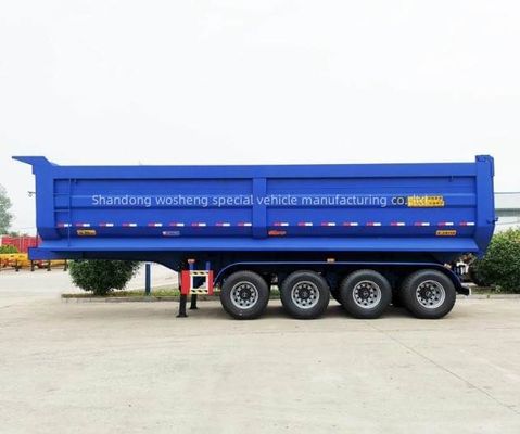 Wosheng 3 Оси 4 Оси полуприцеп 60 тонн Задняя сброс гидравлический цилиндр наклонитель грузовик Прицеп