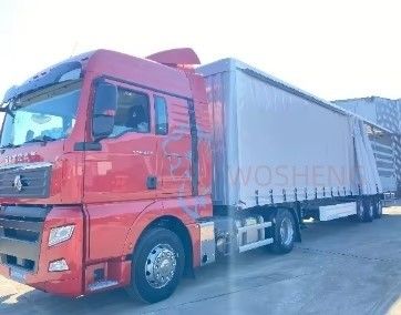 Стальной корпус с закрытой коробкой, боковой занавес фургона, полугрузовой трейлер для российского рынка