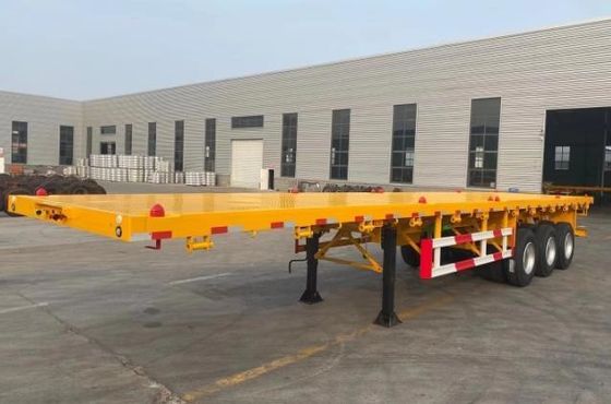 3pc Axle Air Drum Brake Transfer Container Flat Bed Semi Trailer с прочным материалом