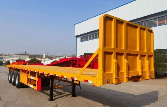 3pc Axle Air Drum Brake Transfer Container Flat Bed Semi Trailer с прочным материалом