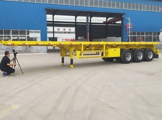 40ft 20ft плоскостроительный стальной полуприцеп для грузовиков Tare вес 7.0 тонн или настройка