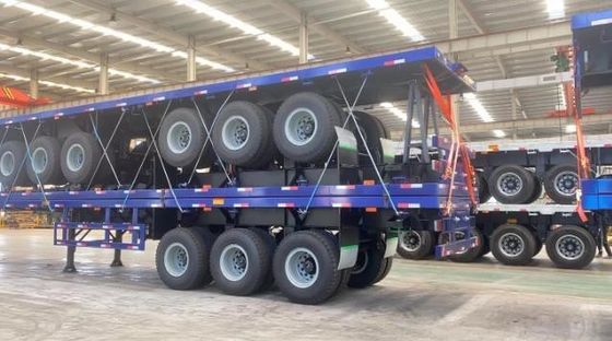 40ft 20ft плоскостроительный стальной полуприцеп для грузовиков Tare вес 7.0 тонн или настройка