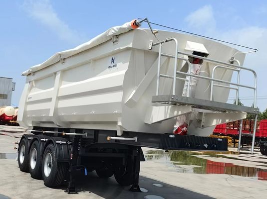 Прицеп 60T/80T U типа с наклоном заднего отвода для перевозки зерна из песчаного камня