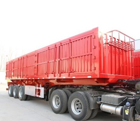 Wosheng Tri-Axle Hydraulic Lift Side Tipper Side Dump Semi Trailer Side Tipping Trailer (Гидравлический трейлер с трехосной подъемной системой)