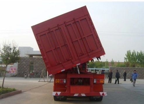 Wosheng Tri-Axle Hydraulic Lift Side Tipper Side Dump Semi Trailer Side Tipping Trailer (Гидравлический трейлер с трехосной подъемной системой)