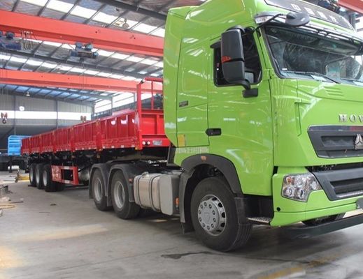 Wosheng Tri-Axle Side Dump Trailer с гидравлическим подъемом и размерами 13000*2550*2900 мм